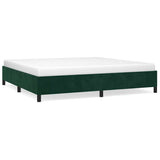 Giroletto senza Materasso Verde Scuro 200x200 cm in Velluto
