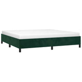 Giroletto senza Materasso Verde Scuro 200x200 cm in Velluto