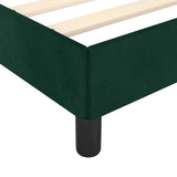 Giroletto senza Materasso Verde Scuro 200x200 cm in Velluto