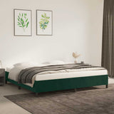Giroletto senza Materasso Verde Scuro 200x200 cm in Velluto