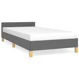 Giroletto senza Materasso Grigio Scuro 80x200 cm Tessuto