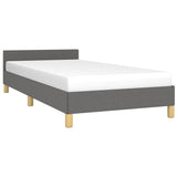 Giroletto senza Materasso Grigio Scuro 80x200 cm Tessuto
