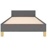 Giroletto senza Materasso Grigio Scuro 80x200 cm Tessuto