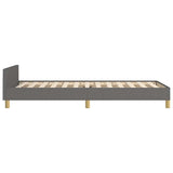 Giroletto senza Materasso Grigio Scuro 80x200 cm Tessuto