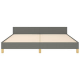 Giroletto senza Materasso Grigio Scuro 160x200 cm Tessuto