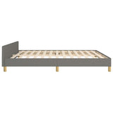 Giroletto senza Materasso Grigio Scuro 160x200 cm Tessuto