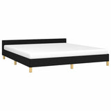Giroletto senza Materasso Nero 160x200 cm in Tessuto