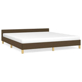 Giroletto senza Materasso Marrone Scuro 180x200 cm Tessuto