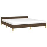 Giroletto senza Materasso Marrone Scuro 180x200 cm Tessuto