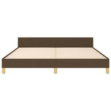 Giroletto senza Materasso Marrone Scuro 180x200 cm Tessuto