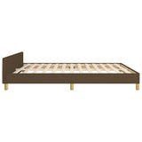 Giroletto senza Materasso Marrone Scuro 180x200 cm Tessuto