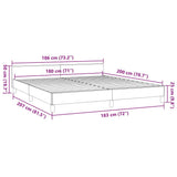 Giroletto senza Materasso Marrone Scuro 180x200 cm Tessuto