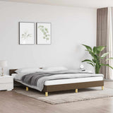 Giroletto senza Materasso Marrone Scuro 180x200 cm Tessuto