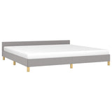 Giroletto senza Materasso Grigio Chiaro 200x200 cm Tessuto