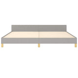 Giroletto senza Materasso Grigio Chiaro 200x200 cm Tessuto