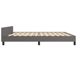 Giroletto con Testiera senza Materasso Grigio 200x200 cm