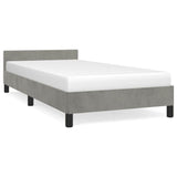 Giroletto senza Materasso Grigio Chiaro 80x200 cm Velluto