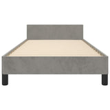 Giroletto senza Materasso Grigio Chiaro 80x200 cm Velluto