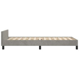 Giroletto senza Materasso Grigio Chiaro 80x200 cm Velluto
