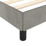 Giroletto senza Materasso Grigio Chiaro 80x200 cm Velluto