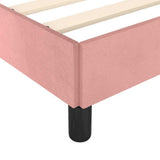 Giroletto con Testiera senza Materasso Rosa 90x200 cm Velluto
