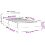 Giroletto con Testiera senza Materasso Rosa 90x200 cm Velluto