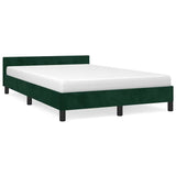 Giroletto senza Materasso Verde Scuro 120x200 cm in Velluto