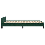 Giroletto senza Materasso Verde Scuro 120x200 cm in Velluto