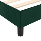 Giroletto senza Materasso Verde Scuro 120x200 cm in Velluto