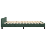 Giroletto senza Materasso Verde Scuro 140x190 cm in Velluto