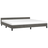 Giroletto senza Materasso Grigio Scuro 200x200 cm Velluto