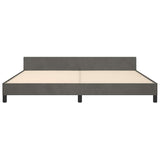 Giroletto senza Materasso Grigio Scuro 200x200 cm Velluto