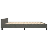 Giroletto senza Materasso Grigio Scuro 200x200 cm Velluto