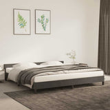 Giroletto senza Materasso Grigio Scuro 200x200 cm Velluto