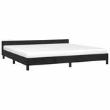 Giroletto senza Materasso Nero 200x200 cm in Velluto