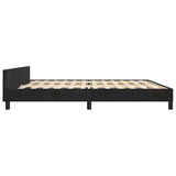 Giroletto senza Materasso Nero 200x200 cm in Velluto
