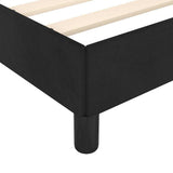 Giroletto senza Materasso Nero 200x200 cm in Velluto