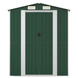 Capanno da Giardino Verde 192x108x223 cm in Acciaio Zincato