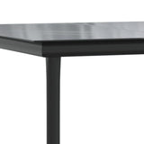 Tavolo Pranzo Giardino Nero200x100x74 Acciaio e Vetro Temperato