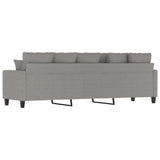 Divano a 3 Posti Grigio Chiaro 210 cm in Tessuto