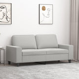 Divano a 2 Posti Grigio Chiaro 140 cm in Tessuto Microfibra