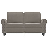 Divano a 2 Posti Grigio Chiaro 120 cm in Velluto