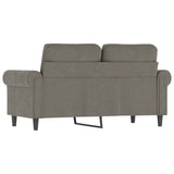 Divano a 2 Posti Grigio Chiaro 120 cm in Velluto