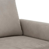 Divano a 2 Posti Grigio Chiaro 120 cm in Velluto