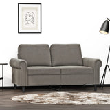Divano a 2 Posti Grigio Chiaro 120 cm in Velluto