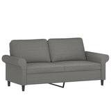 Divano a 2 Posti Grigio Scuro 140 cm in Tessuto