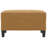 Poggiapiedi Marrone 70x55x41 cm in Velluto