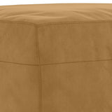 Poggiapiedi Marrone 70x55x41 cm in Velluto