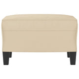 Poggiapiedi Crema 60x50x41 cm in Tessuto Microfibra