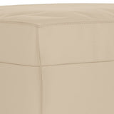 Poggiapiedi Crema 60x50x41 cm in Tessuto Microfibra